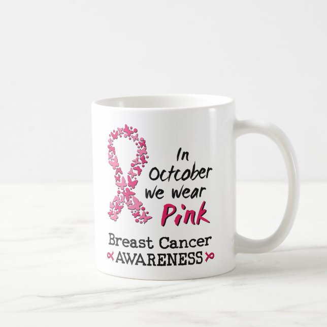 Mug En Octobre nous portons rose Cancer du sein Sensib (Droite)