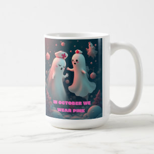 Mug En Octobre Nous Portons Rose Infirmière Fantôme Ha