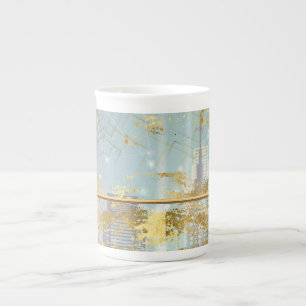 Mug en porcelaine Bone China avec carte de Pâques 