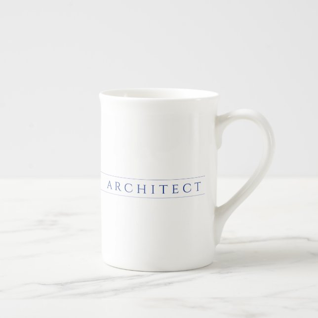 Mug en porcelaine fine ARCHITECT / Bleu marine (Droite)