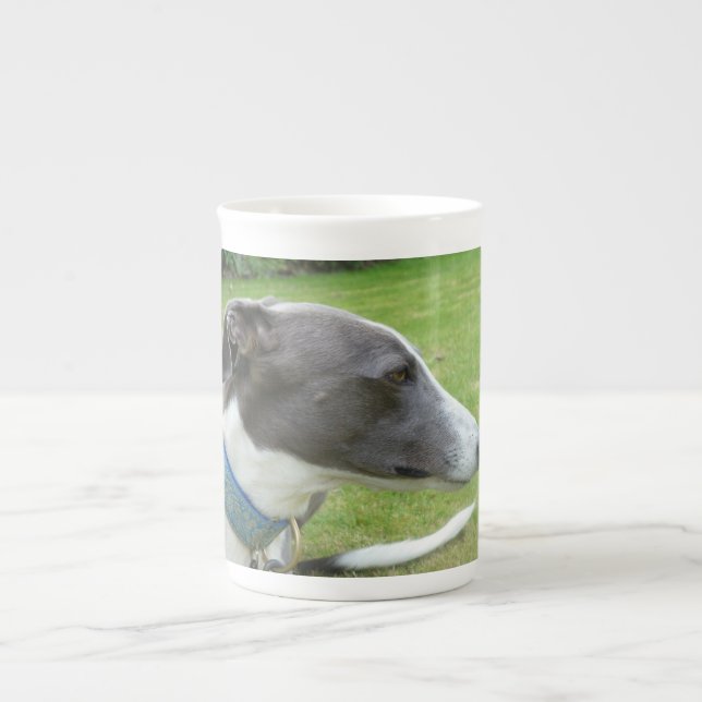 Mug en porcelaine osseuse Greyhound 3 (Devant)