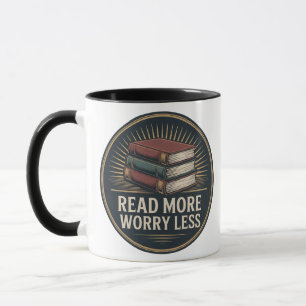 Mug En savoir plus Inquiète Moins Vintage Lover livre