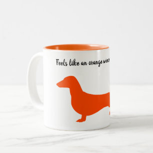 Mug en silhouette orange