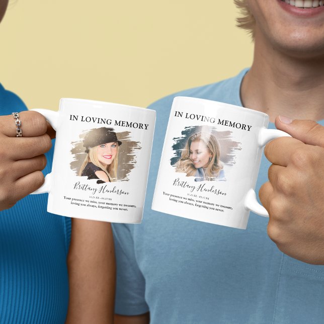 Mug En Souvenir Affectueux | Mémorial 2 Photos (Créateur téléchargé)