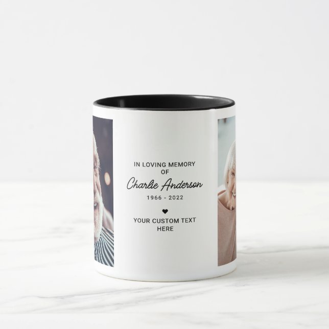 Mug En Souvenir Affectueux Message Personnel 2-Photos (Centre)