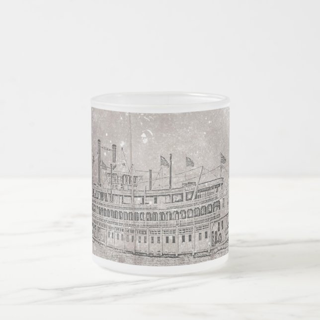 Mug en verre de roue arrière de rivière de la Nouv (Centre)