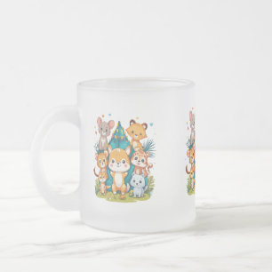 Mug en verre dépoli - 10 oz Illustrati animal mi