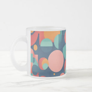 Mug en verre dépoli 10 oz - Tapis géométrique mini