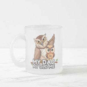 Mug en verre dépoli 10oz : Mon père Mon vieux moi