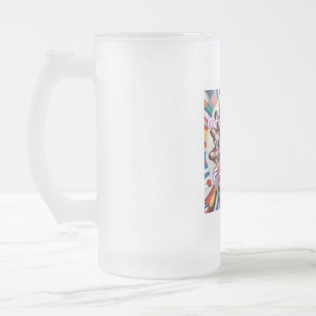 Mug en verre dépoli, 16 oz (Gauche)
