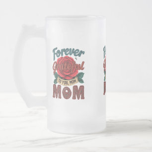 Mug en verre dépoli - 16 oz   "Pour toujours graci