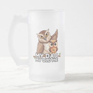 Mug en verre dépoli 16oz : Mon père Mon vieux moi