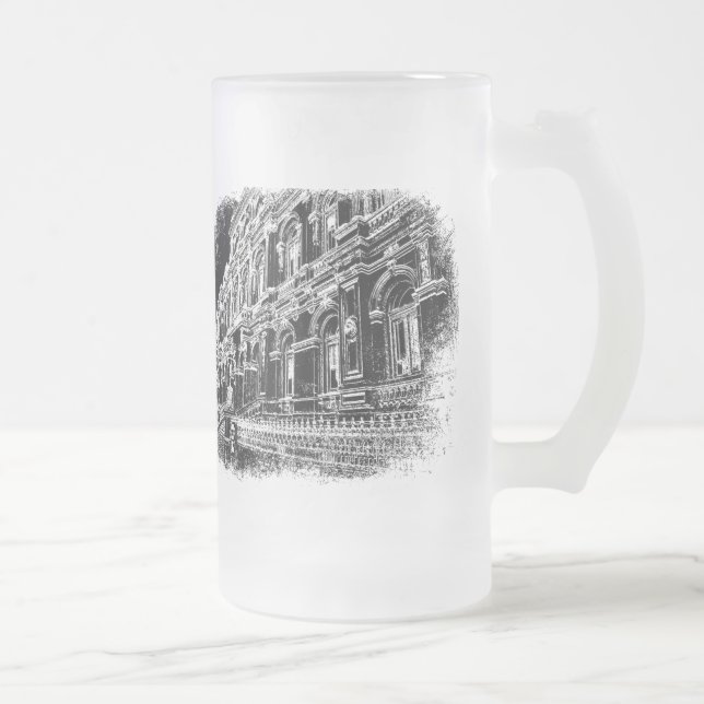 Mug en verre dépoli, 473 ml (Droit)