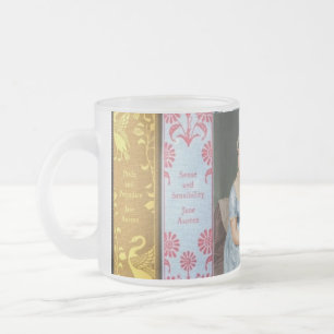 Mug en verre dépoli à l'effigie de Jane Austen