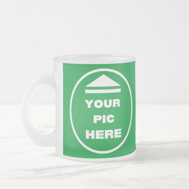 Mug en verre dépoli - Ajouter votre image 11 oz (Gauche)