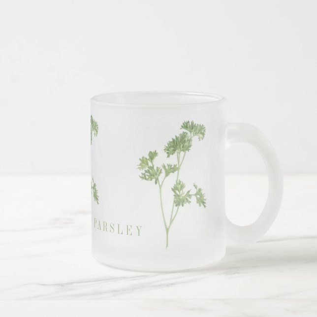 MUG EN VERRE DÉPOLI AU PERSIL FRAIS (Droit)