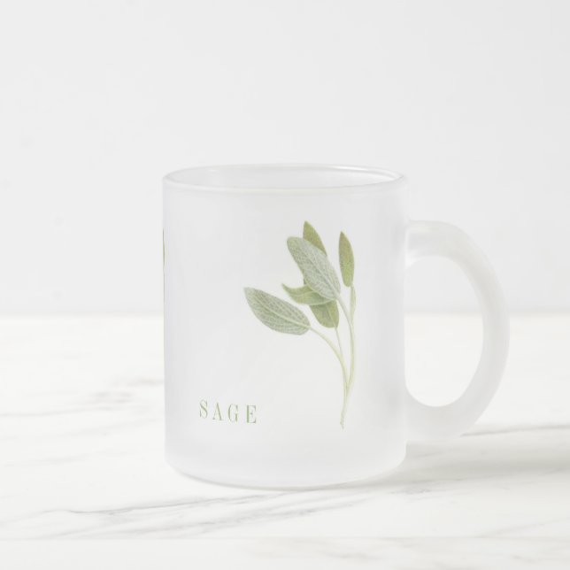 MUG EN VERRE DÉPOLI AU THYM FRESH (Droit)
