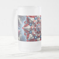 Mug en verre dépoli avec design de couleurs norvég