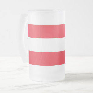 Mug en verre dépoli avec drapeau d'Autriche