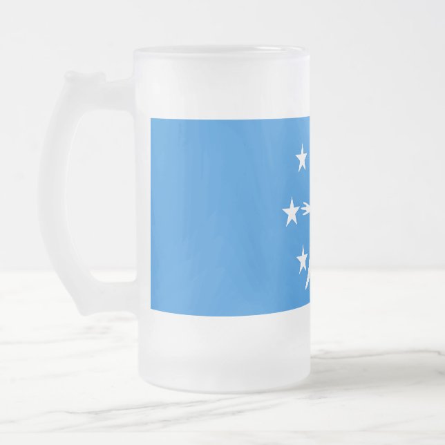 Mug en verre dépoli avec drapeau de Corpus Christi (Gauche)