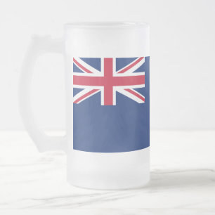 Mug en verre dépoli avec drapeau de la Nouvelle-Zé