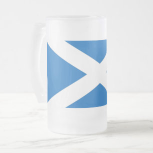 Mug en verre dépoli avec drapeau écossais
