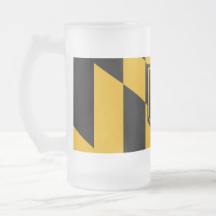 Mug en verre dépoli avec le drapeau de Baltimore, 