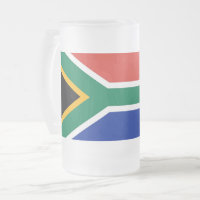 Mug en verre dépoli avec le drapeau de l'Afrique d