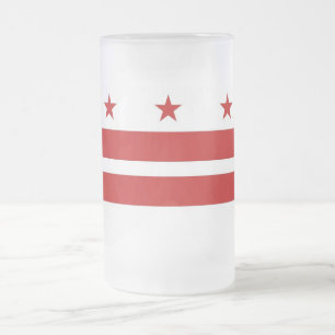 Mug en verre dépoli avec le drapeau de Washington