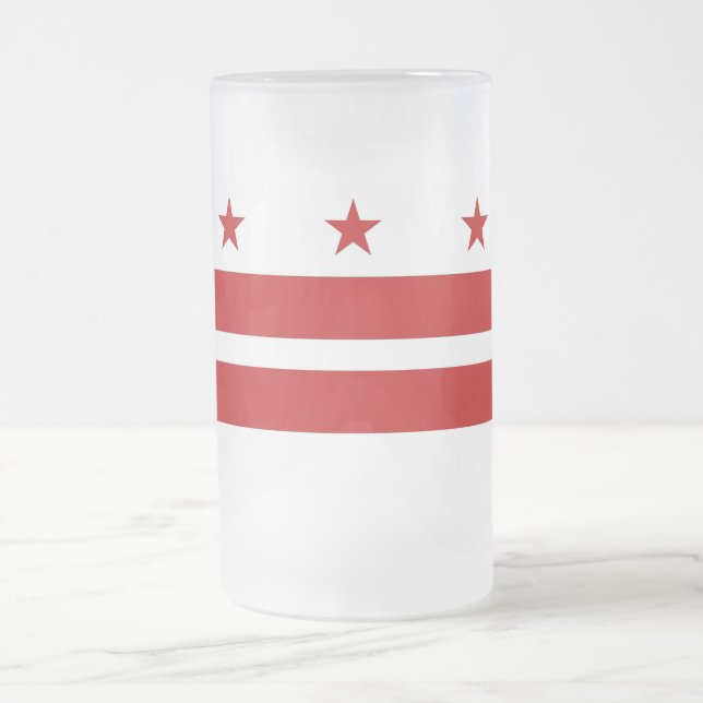 Mug en verre dépoli avec le drapeau de Washington  (Centre)
