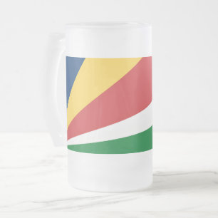 Mug en verre dépoli avec les couleurs Seychelles