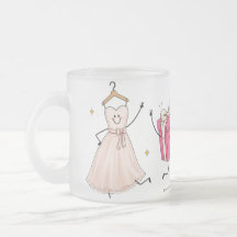 Mug en verre dépoli Demoiselle d'honneur