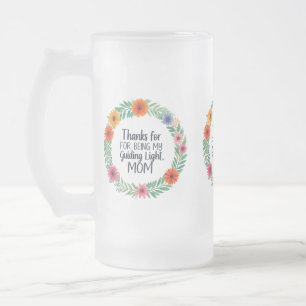 Mug en verre dépoli - "Merci d'être mon guide