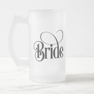 Mug en verre dépoli pour bière (modèle 3) Mariée