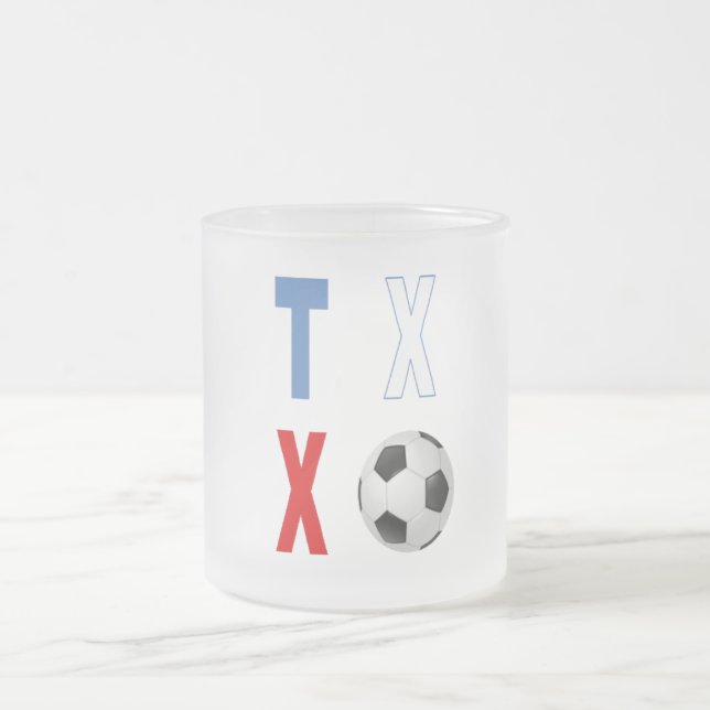 Mug en verre dépoli  TEXAS  SPORT  (Centre)