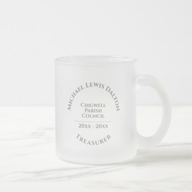Mug en verre dépoli Trésorier (Droit)