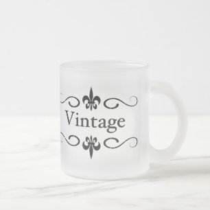 Mug en verre dépoli - Vintage