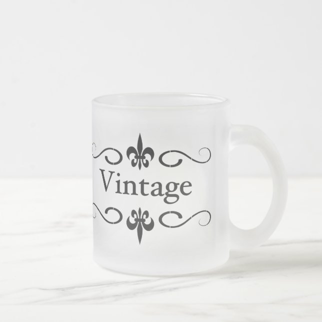 Mug en verre dépoli - Vintage (Droit)