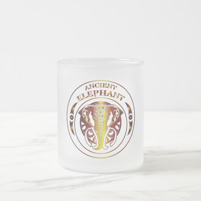 Mug en verre éléphant antique (Centre)