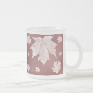 Mug en verre feuille d'érable - Abstrait