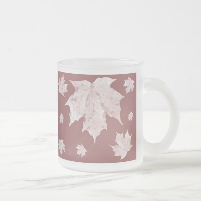 Mug en verre feuille d'érable - Abstrait (Droit)