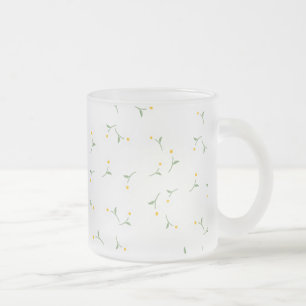 Mug en verre floral à motif Daisy Dessin de fleu