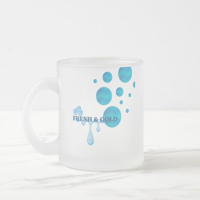 mug en verre frais et froid (Gauche)