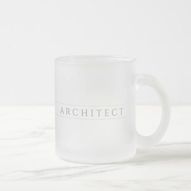 Mug en verre givré ARCHITECT / Gris (Droit)