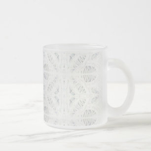 Mug en Verre givré avec Dentelle de Battenburg
