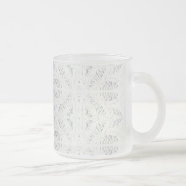 Mug en Verre givré avec Dentelle de Battenburg (Droit)