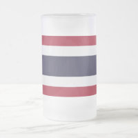 Mug en verre givré avec le drapeau de la Thaïlande
