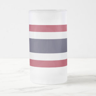 Mug en verre givré avec le drapeau de la Thaïlande