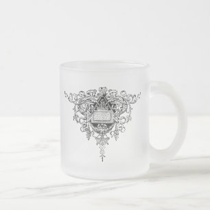 Mug en verre givré Fancy Flourish