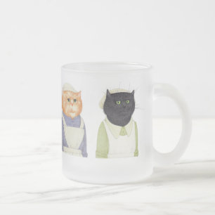 Mug en verre givré LADY CATS